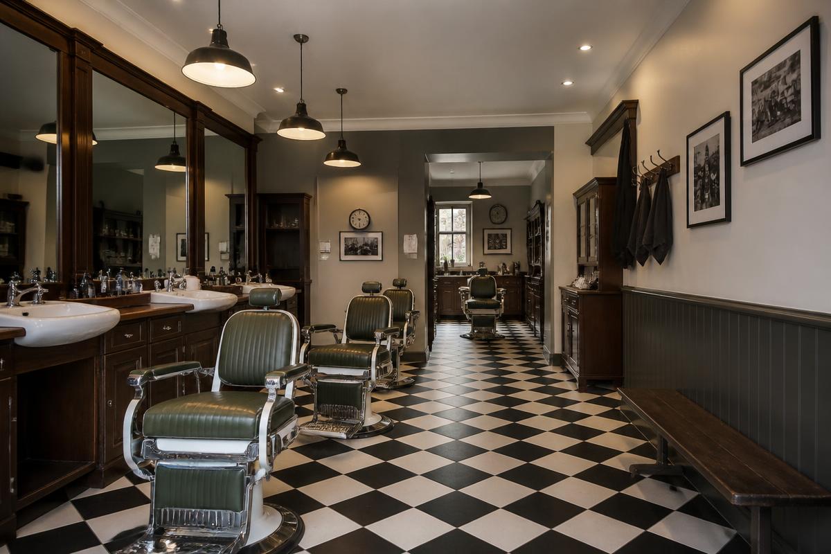 Interior of Group of Two Profitable Barbershops, a barbershop sold by BuyMySalon in Bristol & Somerset