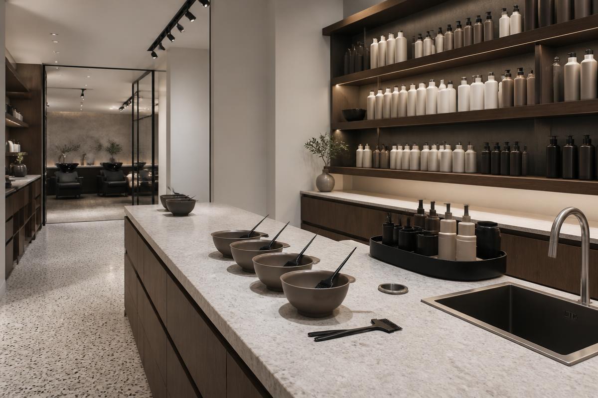 Interior of Premium Hair Salon & Colour Specialist, a hair salon sold by BuyMySalon in Gloucestershire